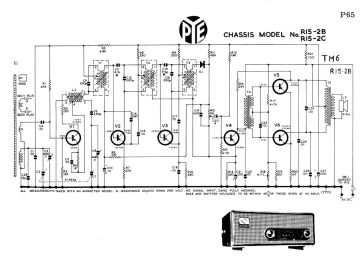 Pye ;Australia R15 2B ;Chassis schematic circuit diagram